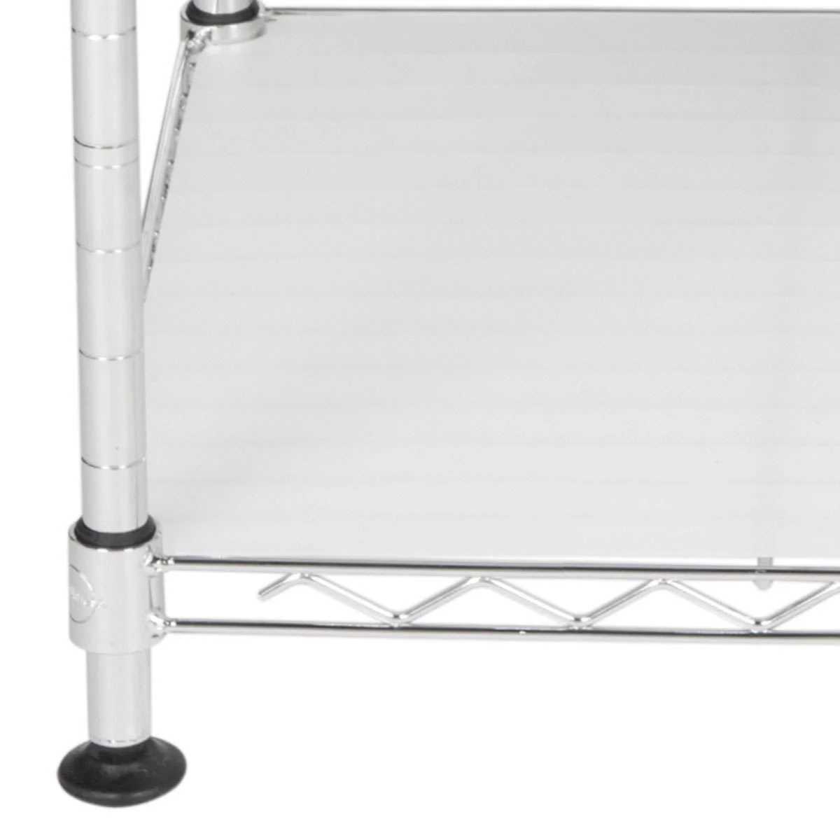 Safavieh Jules Adjustable Chrome Wire Mini Rack (17.7 In. W X 11.8 In. D X 31.5 In. H) - Chrome - Image 3