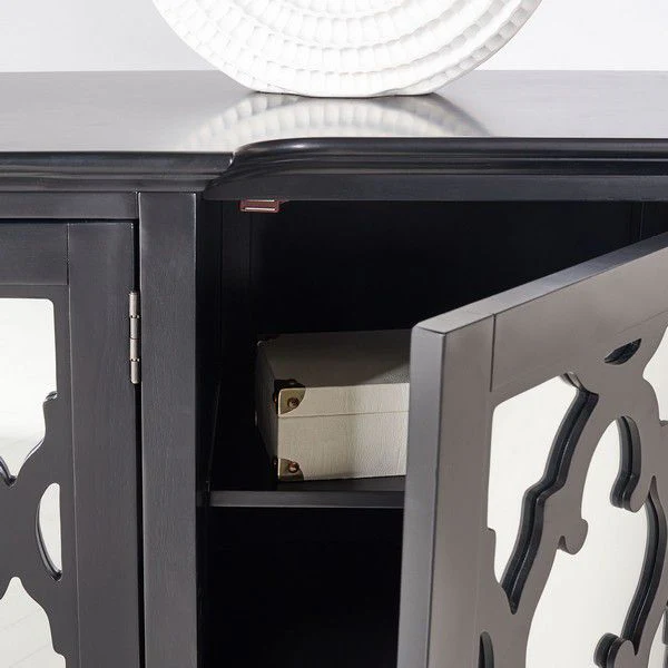 Safavieh Juliette Mirrored Sideboard - Black - Image 2