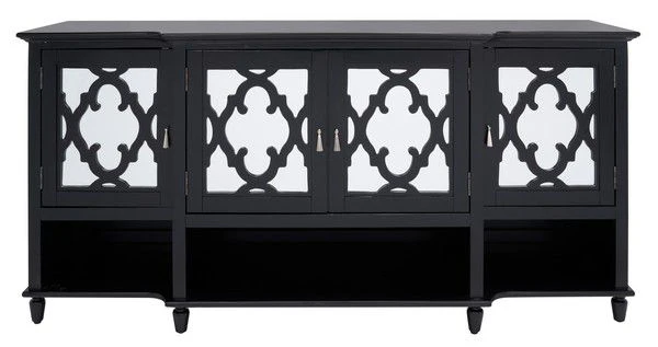 Safavieh Juliette Mirrored Sideboard - Black - Image 4