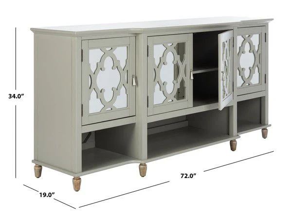Safavieh Juliette Mirrored Sideboard - Gray - Image 3