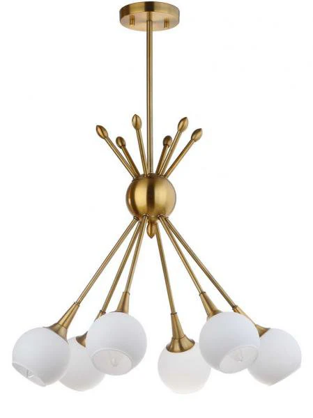Safavieh Justine 6 Light 22-Inch Dia Adjustable Pendant - Brass Gold - Image 2