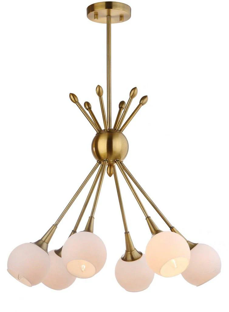 Safavieh Justine 6 Light 22-Inch Dia Adjustable Pendant - Brass Gold - Image 3