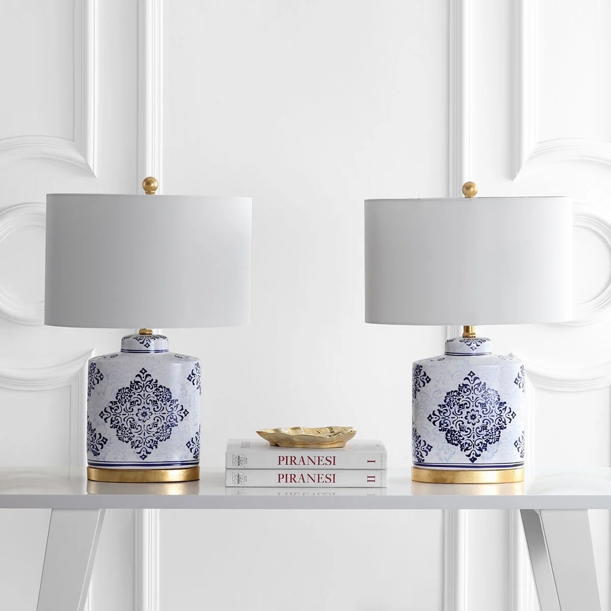 Safavieh Kamdyn Table Lamp Set Of 2 - Blue - Image 2