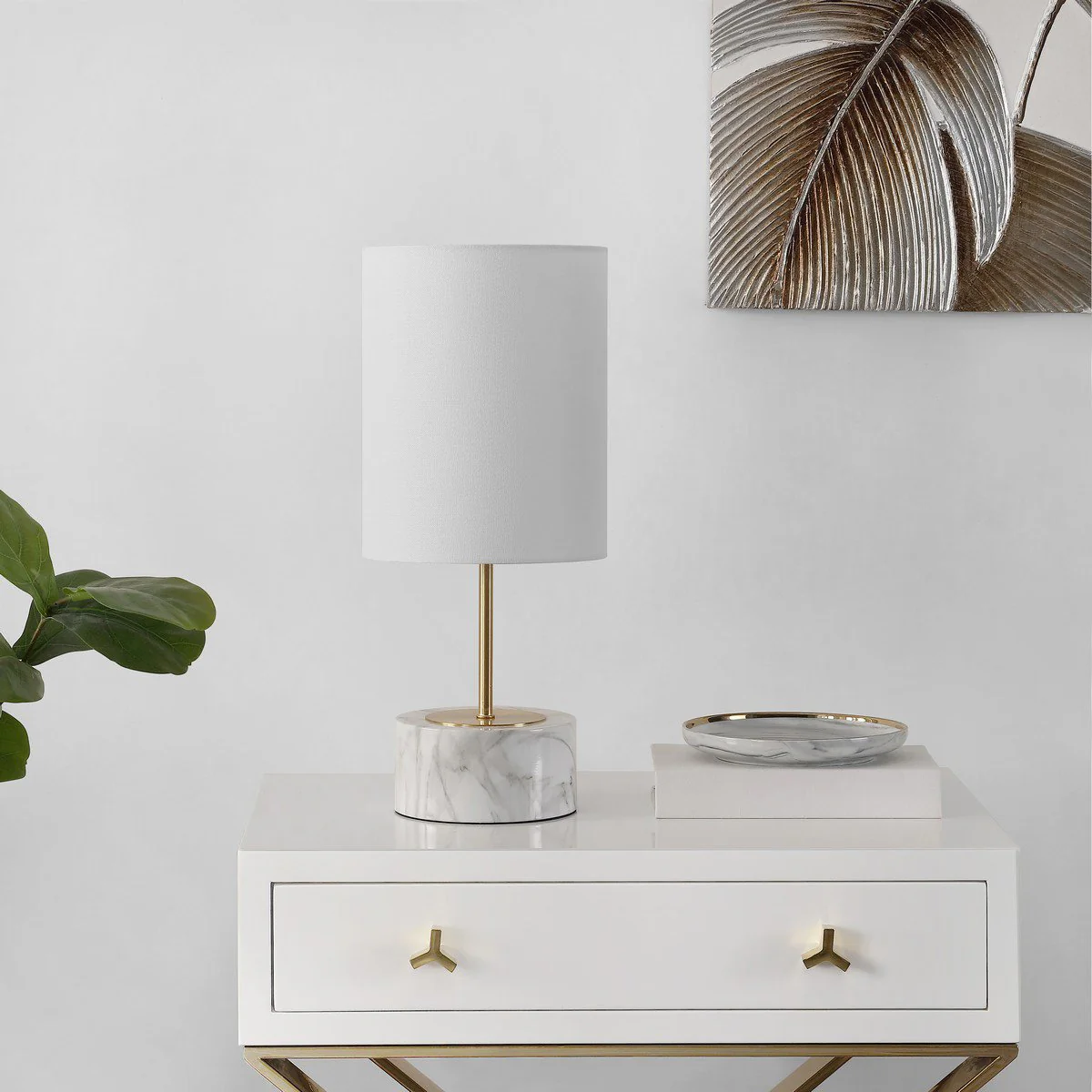 Safavieh Kamilah Iron Table Lamp - White - Image 3