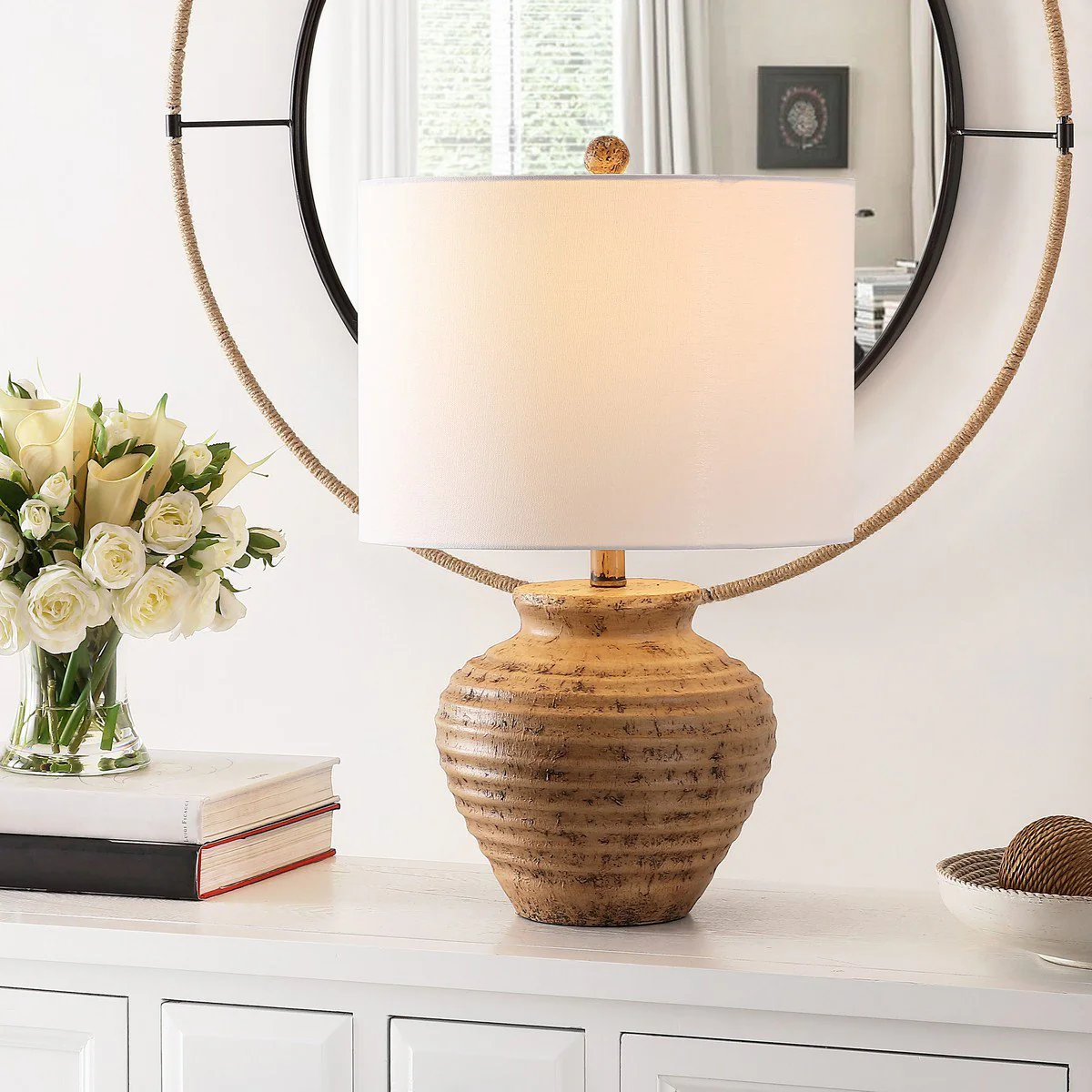 Safavieh Kamryn Resin Table Lamp - Brown - Image 3