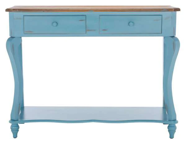 Safavieh Katie Console With 2 Storage Drawer - Blue - Image 2