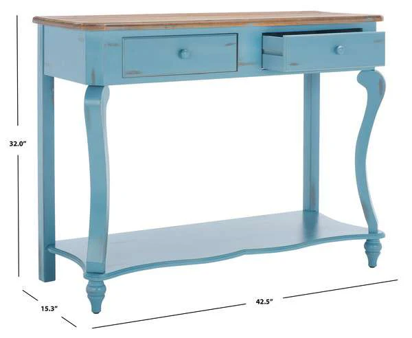 Safavieh Katie Console With 2 Storage Drawer - Blue - Image 4