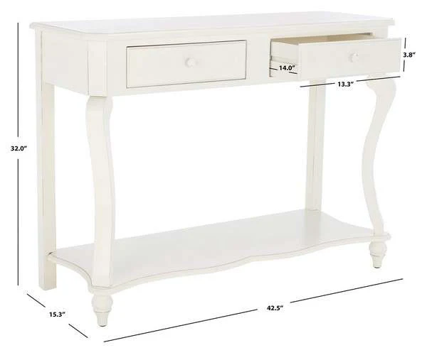 Safavieh Katie Console With 2 Storage Drawer - Cream - Image 4