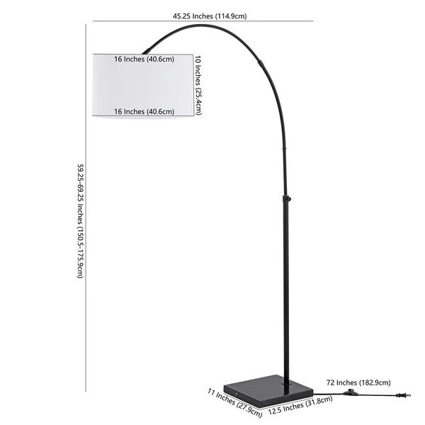 Safavieh Katla Floor Lamp - Black - Image 3