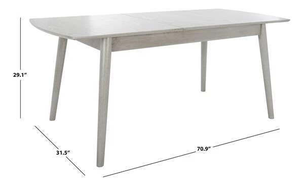 Safavieh Kay Extension Dining Table - Gray - Image 4