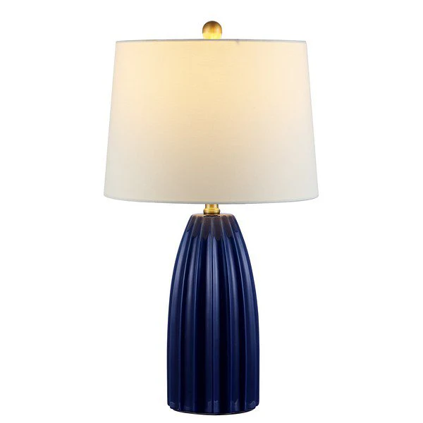 Safavieh Kayden Ceramic Table Lamp - Navy Blue - Image 2
