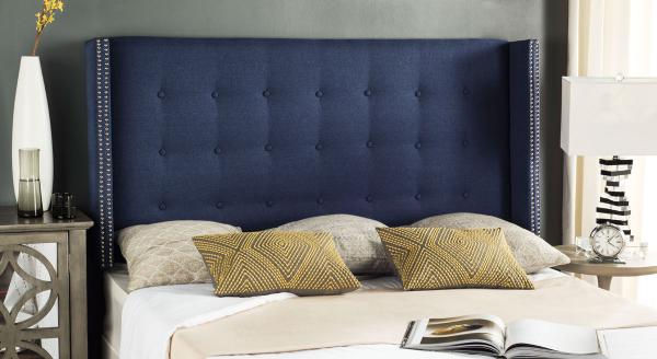 Safavieh Keegan Headboard Queen Size - Navy - Image 3