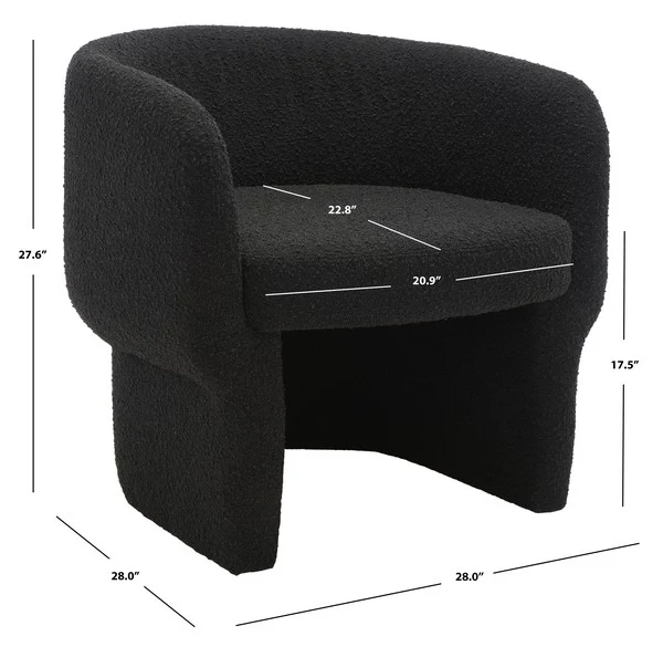 Safavieh Kellyanne Modern Dining Chair - Black - Image 3