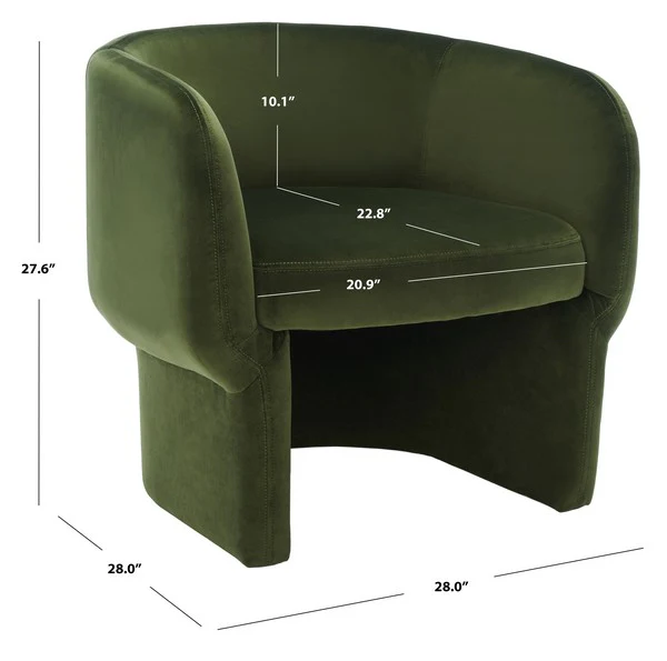 Safavieh Kellyanne Modern Dining Chair - Forest Green - Image 3
