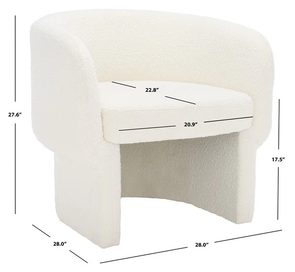 Safavieh Kellyanne Modern Dining Chair - Ivory - Image 3
