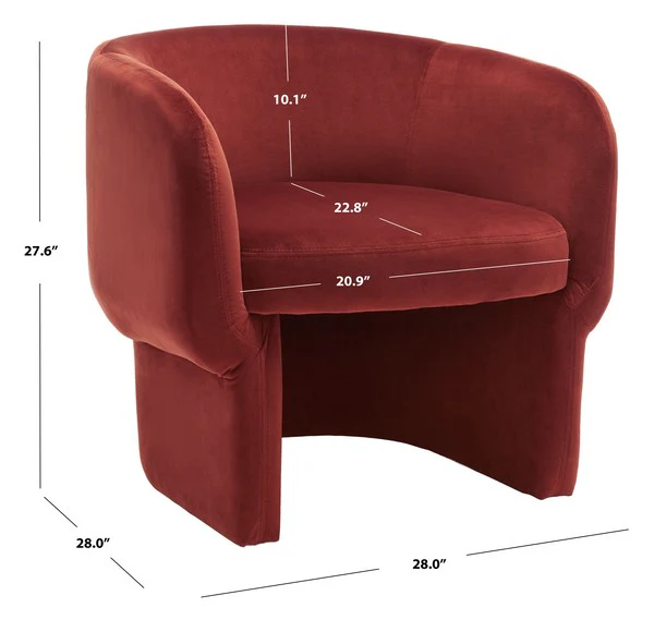 Safavieh Kellyanne Modern Dining Chair - Rust - Image 3