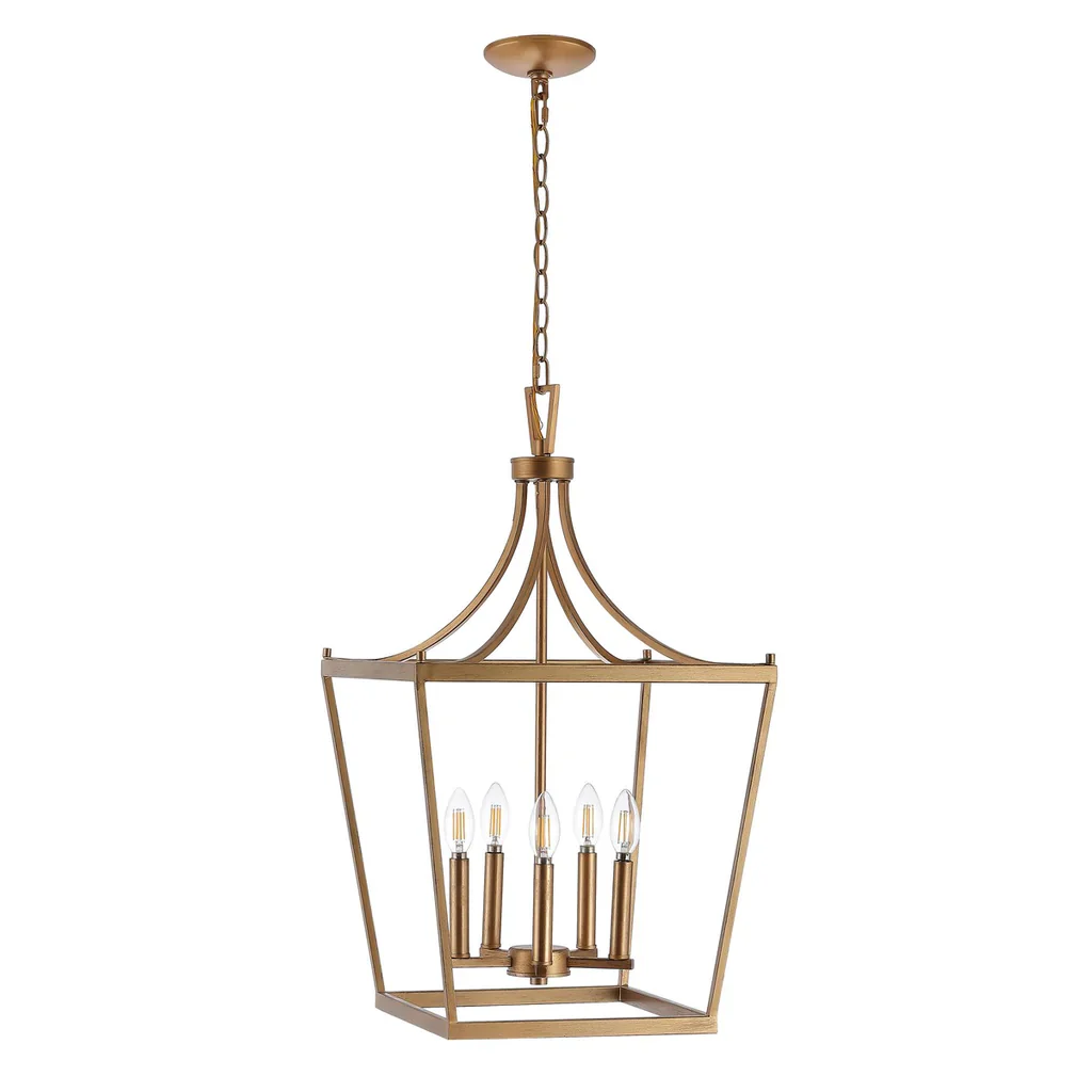 Safavieh Kenris 5Lt Pendant - Gold Painted - Image 4
