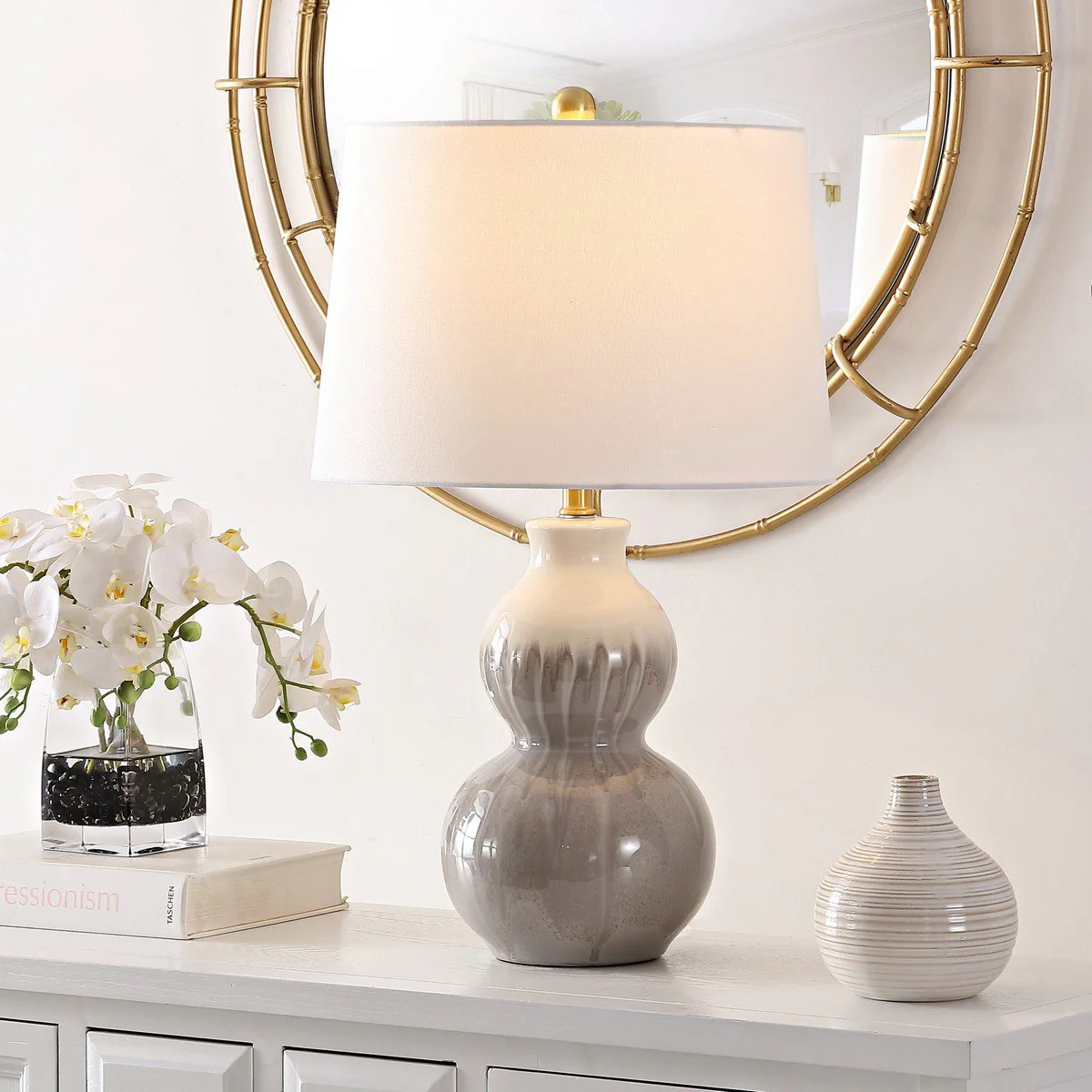 Safavieh Kenzo Ceramic Table Lamp - Ivory - Image 3