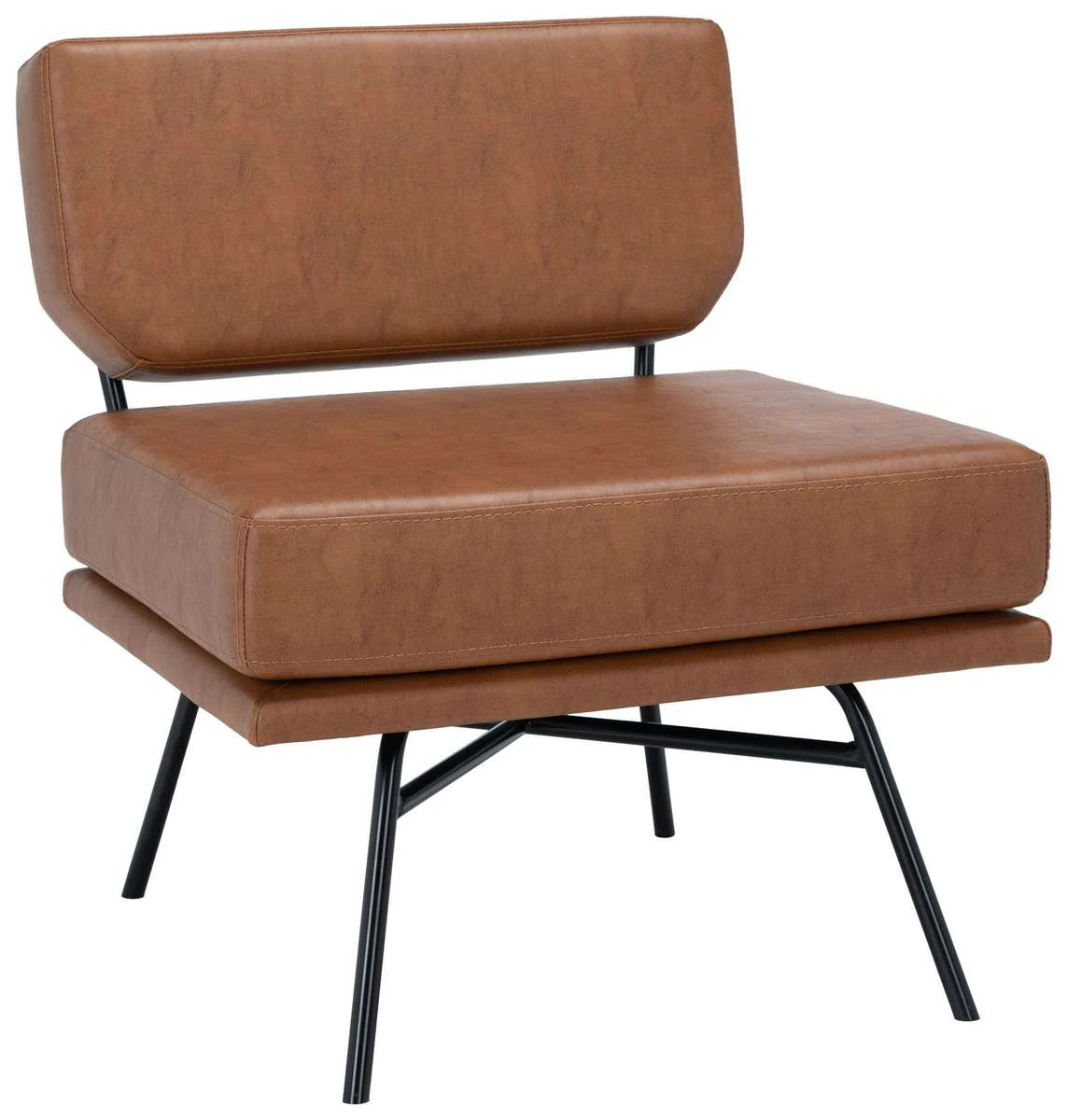 Safavieh Kermit Accent Chair - Cognac - Image 2