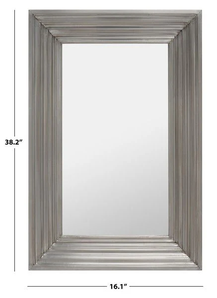 Safavieh Kerry Large Rect Wall Mirror - Silver - Image 2