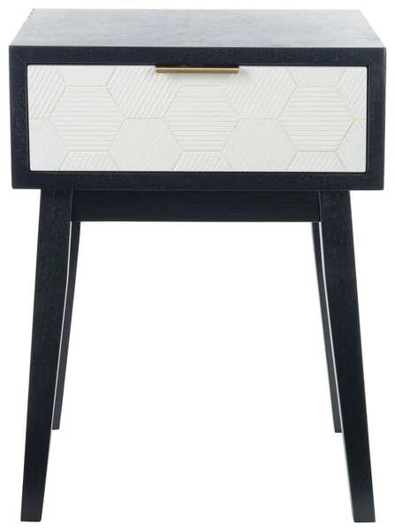 Safavieh Keya 1 Drawer Accent Table - Black - Image 2