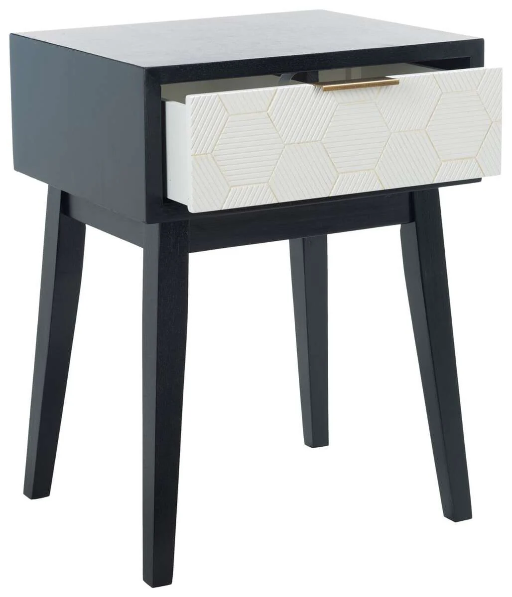 Safavieh Keya 1 Drawer Accent Table - Black - Image 3