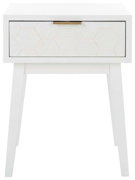 Safavieh Keya 1 Drawer Accent Table - White - Image 2