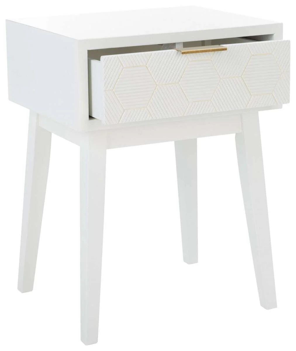 Safavieh Keya 1 Drawer Accent Table - White - Image 3