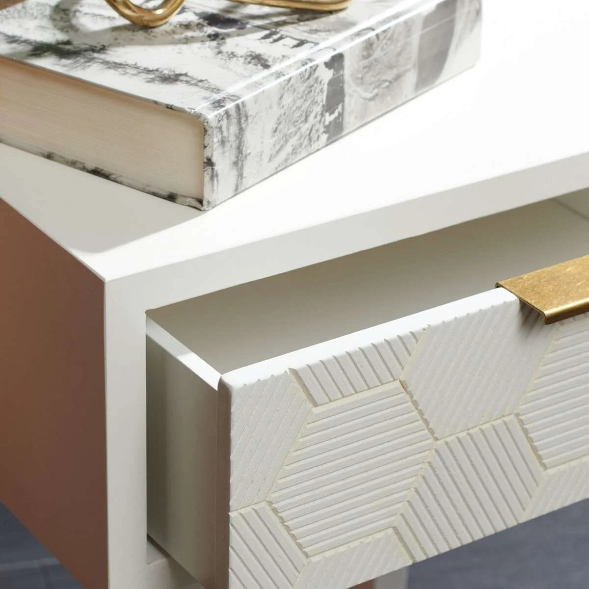 Safavieh Keya 1 Drawer Accent Table - White - Image 4