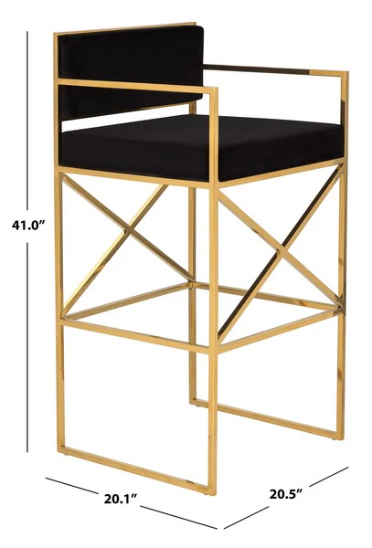 Safavieh Kian Barstool - Black - Image 3