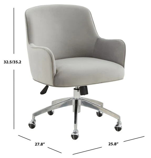 Safavieh Kierstin AdjusTable Desk Chair - Light Gray - Image 3