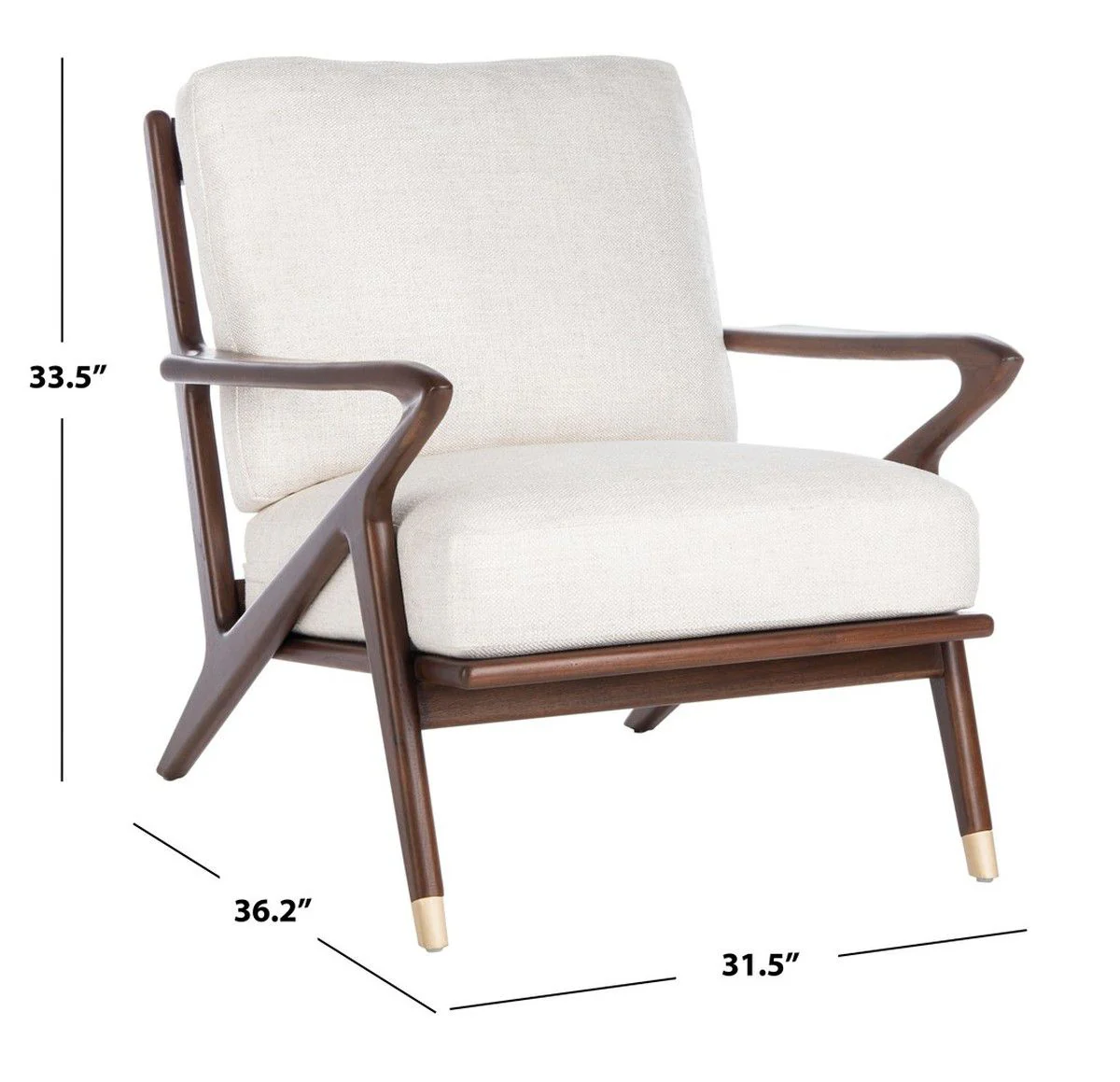 Safavieh Killian Mid-Century Chair - Cream - Image 4