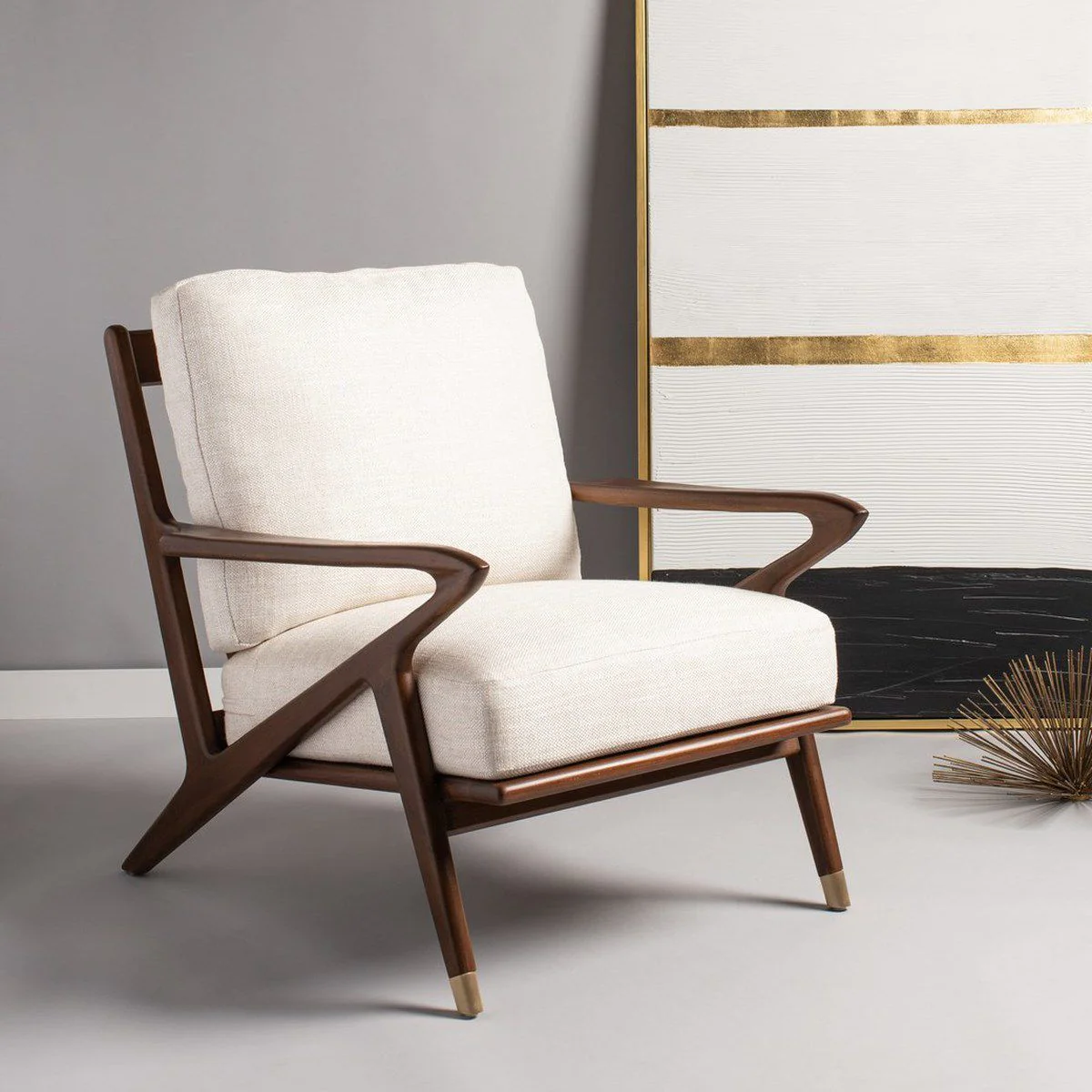 Safavieh Killian Mid-Century Chair - Cream - Image 5