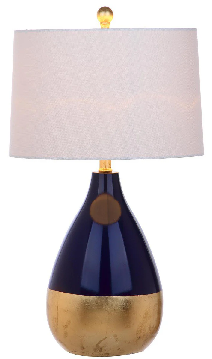 Safavieh Kingship 24-Inch H Navy And Gold Table Lamp Set Of 2 - Navy - Image 3