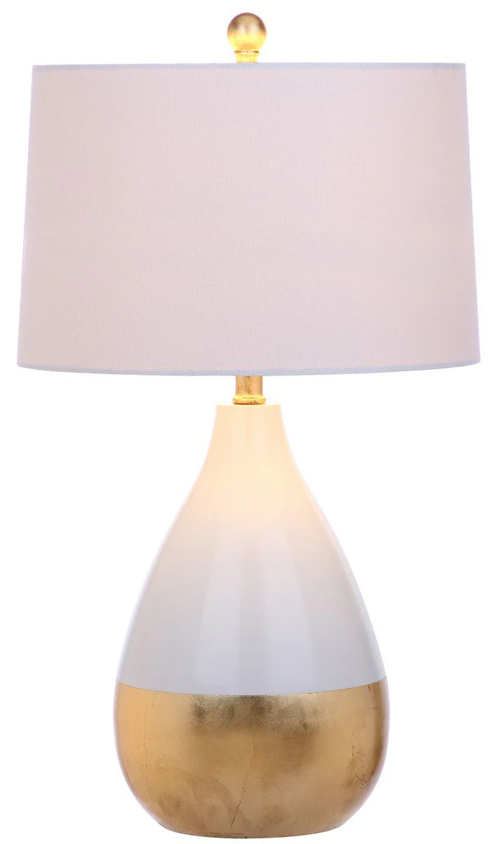 Safavieh Kingship 24-Inch H White And Gold Table Lamp Set Of 2 - White - Image 3
