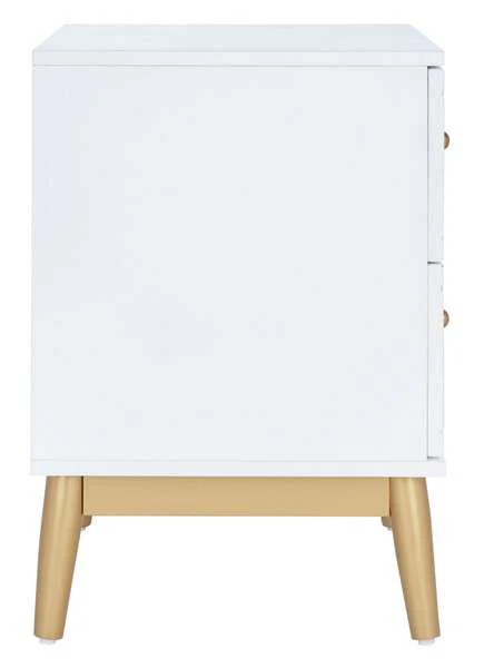 Safavieh Kit 2 Drawer Patterned Night Stand - White - Image 2