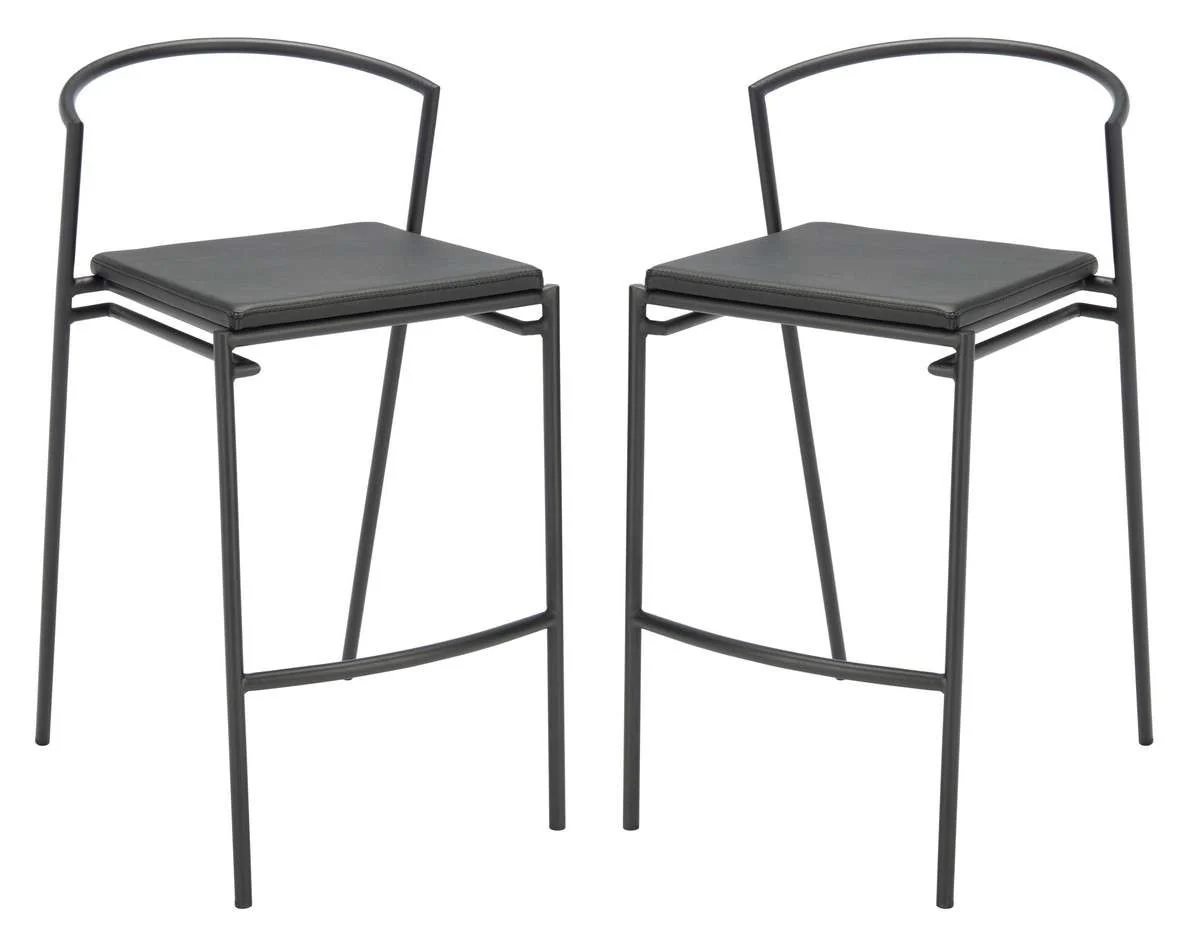 Safavieh Knightley Counter Stool Set Of 2 - Black - Image 2