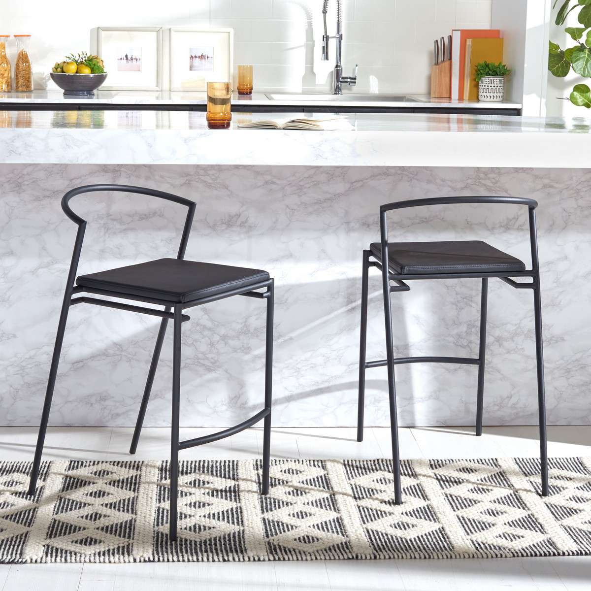 Safavieh Knightley Counter Stool Set Of 2 - Black - Image 4