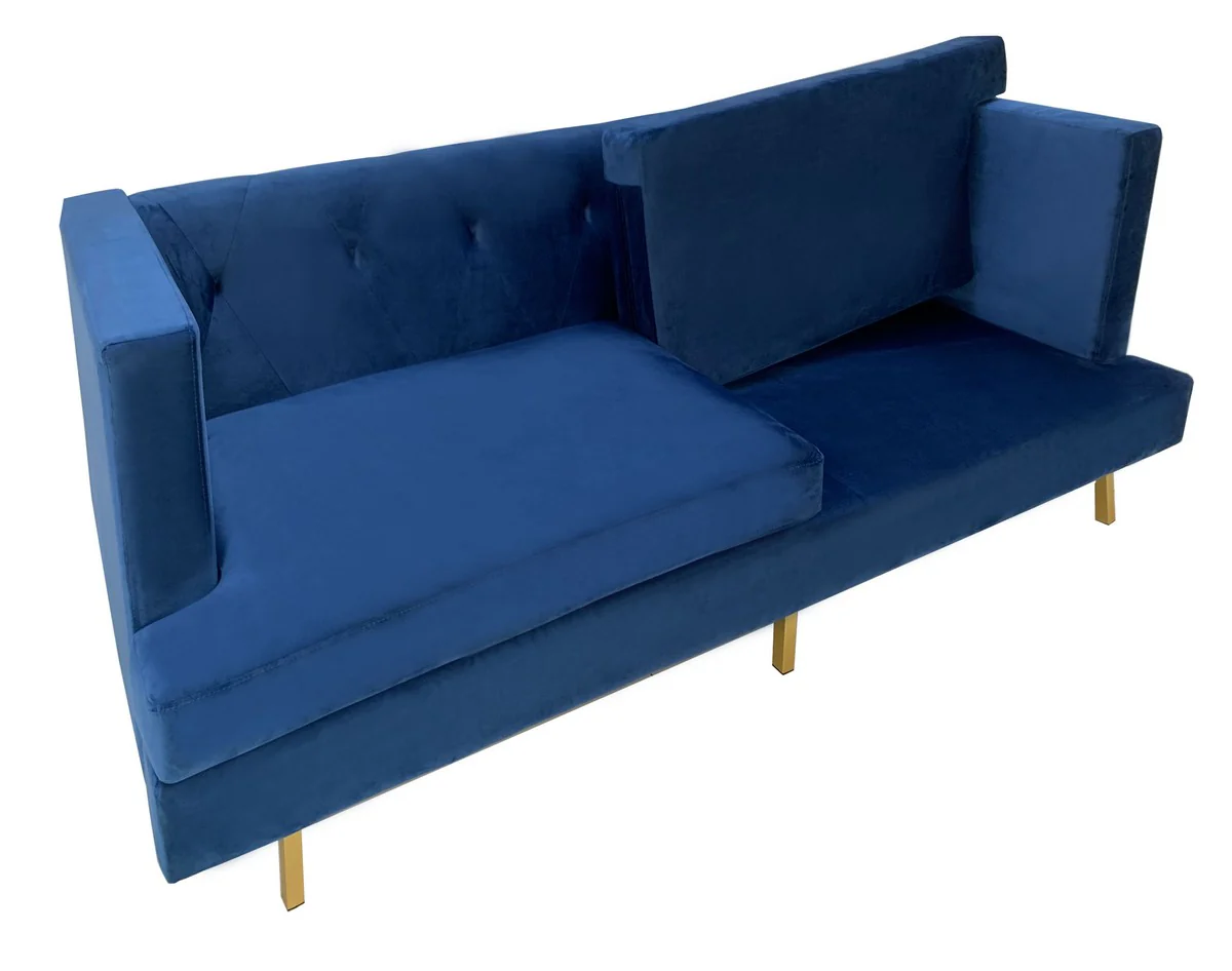 Safavieh Konrad Velvet Sofa - Navy - Image 4
