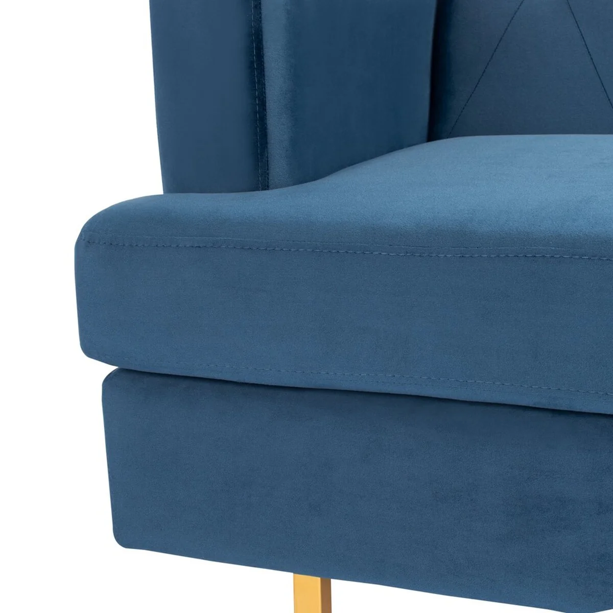 Safavieh Konrad Velvet Sofa - Navy - Image 5