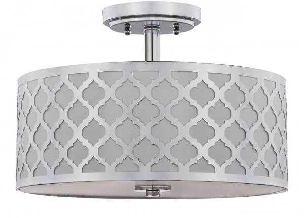 Safavieh Kora Quatrefoil 3 Light 15-Inch Dia Chrome Flush Mount - Chrome - Image 3