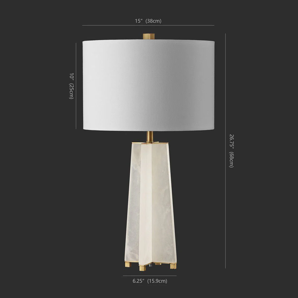 Safavieh Kraus Alabaster Table Lamp - White - Image 3