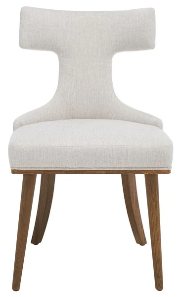 Safavieh Krisalyn Linen Dining Chair - Taupe - Image 2