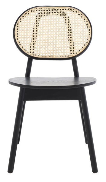 Safavieh Kristianna Rattan Back Chair Set Of 2 - Black - Image 2