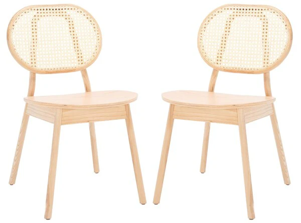 Safavieh Kristianna Rattan Back Chair Set Of 2 - Natural - Image 4