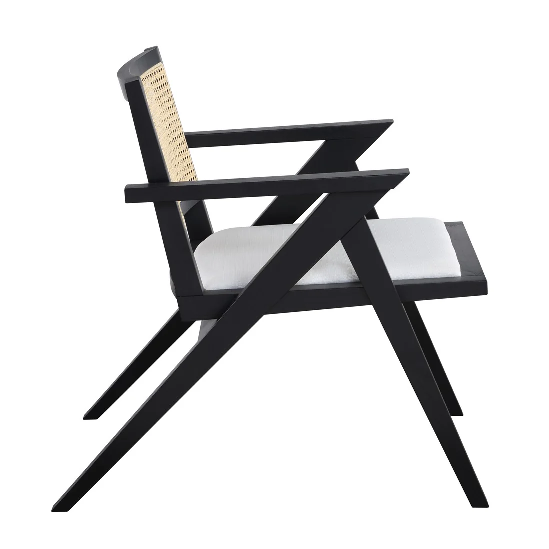 Safavieh Krystine Rattan Accent Chair - Black - Image 2