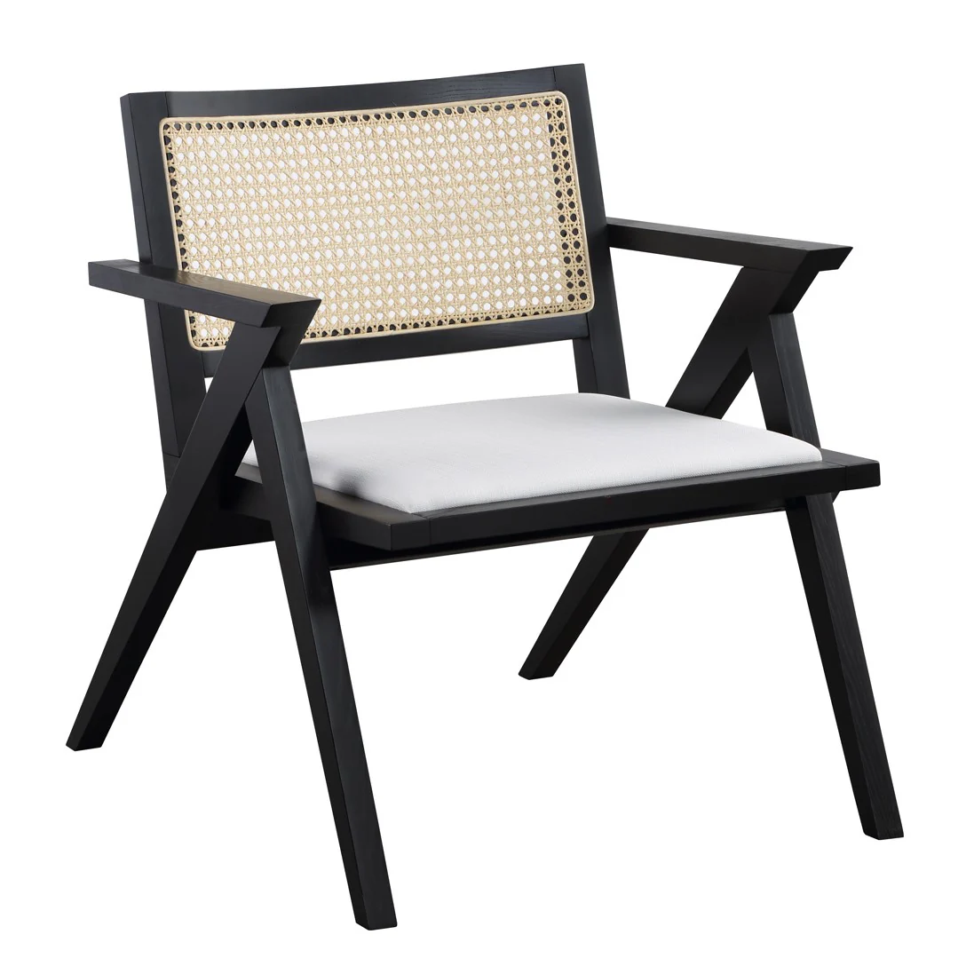 Safavieh Krystine Rattan Accent Chair - Black - Image 3