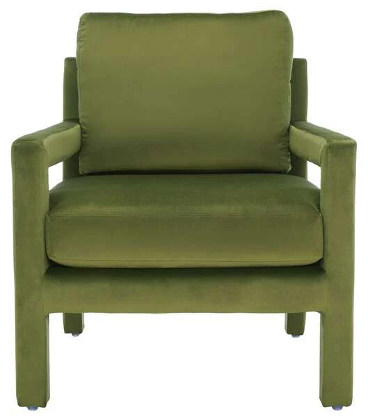 Safavieh Kye Accent Chair - Olive Green - Image 2