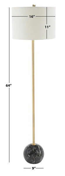 Safavieh Kyrene Floor Lamp - Black Marble - Image 3