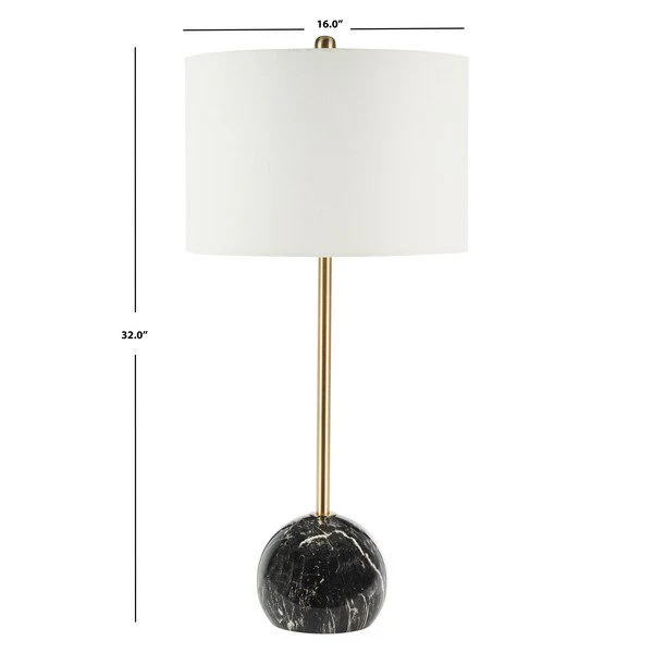 Safavieh Kyrene Table Lamp - Black Marble - Image 3